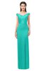 ColsBM Maryam Spectra Green Bridesmaid Dresses Mature Sheath Off The Shoulder Floor Length Half Backless Split-Front