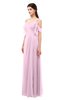 ColsBM Blair Baby Pink Bridesmaid Dresses Spaghetti Zipper Simple A-line Ruching Short Sleeve