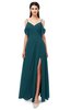 ColsBM Blair Blue Green Bridesmaid Dresses Spaghetti Zipper Simple A-line Ruching Short Sleeve