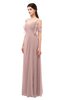 ColsBM Blair Blush Pink Bridesmaid Dresses Spaghetti Zipper Simple A-line Ruching Short Sleeve