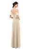 ColsBM Blair Champagne Bridesmaid Dresses Spaghetti Zipper Simple A-line Ruching Short Sleeve