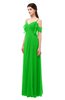 ColsBM Blair Classic Green Bridesmaid Dresses Spaghetti Zipper Simple A-line Ruching Short Sleeve