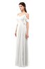 ColsBM Blair Cloud White Bridesmaid Dresses Spaghetti Zipper Simple A-line Ruching Short Sleeve