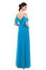 ColsBM Blair Cornflower Blue Bridesmaid Dresses Spaghetti Zipper Simple A-line Ruching Short Sleeve