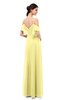 ColsBM Blair Daffodil Bridesmaid Dresses Spaghetti Zipper Simple A-line Ruching Short Sleeve