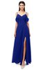 ColsBM Blair Electric Blue Bridesmaid Dresses Spaghetti Zipper Simple A-line Ruching Short Sleeve
