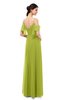 ColsBM Blair Green Oasis Bridesmaid Dresses Spaghetti Zipper Simple A-line Ruching Short Sleeve