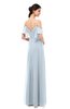 ColsBM Blair Illusion Blue Bridesmaid Dresses Spaghetti Zipper Simple A-line Ruching Short Sleeve