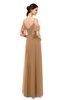 ColsBM Blair Light Brown Bridesmaid Dresses Spaghetti Zipper Simple A-line Ruching Short Sleeve