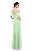 ColsBM Blair Light Green Bridesmaid Dresses Spaghetti Zipper Simple A-line Ruching Short Sleeve