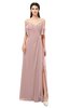 ColsBM Blair Nectar Pink Bridesmaid Dresses Spaghetti Zipper Simple A-line Ruching Short Sleeve