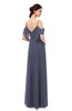 ColsBM Blair Nightshadow Blue Bridesmaid Dresses Spaghetti Zipper Simple A-line Ruching Short Sleeve