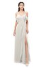 ColsBM Blair Off White Bridesmaid Dresses Spaghetti Zipper Simple A-line Ruching Short Sleeve