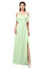ColsBM Blair Pale Green Bridesmaid Dresses Spaghetti Zipper Simple A-line Ruching Short Sleeve
