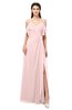 ColsBM Blair Pastel Pink Bridesmaid Dresses Spaghetti Zipper Simple A-line Ruching Short Sleeve