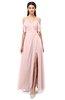 ColsBM Blair Pastel Pink Bridesmaid Dresses Spaghetti Zipper Simple A-line Ruching Short Sleeve