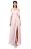 ColsBM Blair Petal Pink Bridesmaid Dresses Spaghetti Zipper Simple A-line Ruching Short Sleeve