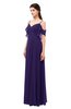 ColsBM Blair Royal Purple Bridesmaid Dresses Spaghetti Zipper Simple A-line Ruching Short Sleeve