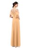 ColsBM Blair Salmon Buff Bridesmaid Dresses Spaghetti Zipper Simple A-line Ruching Short Sleeve