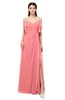 ColsBM Blair Shell Pink Bridesmaid Dresses Spaghetti Zipper Simple A-line Ruching Short Sleeve