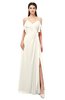 ColsBM Blair Whisper White Bridesmaid Dresses Spaghetti Zipper Simple A-line Ruching Short Sleeve
