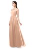 ColsBM Irene Almost Apricot Bridesmaid Dresses Sleeveless Halter Criss-cross Straps Sexy A-line Sash