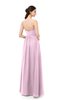 ColsBM Irene Baby Pink Bridesmaid Dresses Sleeveless Halter Criss-cross Straps Sexy A-line Sash