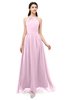 ColsBM Irene Baby Pink Bridesmaid Dresses Sleeveless Halter Criss-cross Straps Sexy A-line Sash