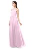 ColsBM Irene Baby Pink Bridesmaid Dresses Sleeveless Halter Criss-cross Straps Sexy A-line Sash