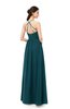 ColsBM Irene Blue Green Bridesmaid Dresses Sleeveless Halter Criss-cross Straps Sexy A-line Sash