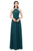 ColsBM Irene Blue Green Bridesmaid Dresses Sleeveless Halter Criss-cross Straps Sexy A-line Sash