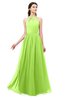 ColsBM Irene Bright Green Bridesmaid Dresses Sleeveless Halter Criss-cross Straps Sexy A-line Sash