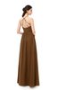 ColsBM Irene Brown Bridesmaid Dresses Sleeveless Halter Criss-cross Straps Sexy A-line Sash
