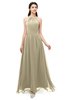 ColsBM Irene Candied Ginger Bridesmaid Dresses Sleeveless Halter Criss-cross Straps Sexy A-line Sash