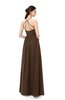 ColsBM Irene Chocolate Brown Bridesmaid Dresses Sleeveless Halter Criss-cross Straps Sexy A-line Sash