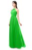 ColsBM Irene Classic Green Bridesmaid Dresses Sleeveless Halter Criss-cross Straps Sexy A-line Sash