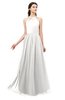 ColsBM Irene Cloud White Bridesmaid Dresses Sleeveless Halter Criss-cross Straps Sexy A-line Sash
