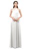 ColsBM Irene Cloud White Bridesmaid Dresses Sleeveless Halter Criss-cross Straps Sexy A-line Sash
