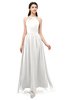 ColsBM Irene Cloud White Bridesmaid Dresses Sleeveless Halter Criss-cross Straps Sexy A-line Sash
