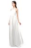 ColsBM Irene Cloud White Bridesmaid Dresses Sleeveless Halter Criss-cross Straps Sexy A-line Sash