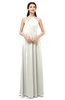 ColsBM Irene Cream Bridesmaid Dresses Sleeveless Halter Criss-cross Straps Sexy A-line Sash