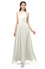 ColsBM Irene Cream Bridesmaid Dresses Sleeveless Halter Criss-cross Straps Sexy A-line Sash