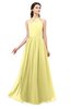 ColsBM Irene Daffodil Bridesmaid Dresses Sleeveless Halter Criss-cross Straps Sexy A-line Sash