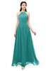 ColsBM Irene Emerald Green Bridesmaid Dresses Sleeveless Halter Criss-cross Straps Sexy A-line Sash
