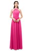 ColsBM Irene Fandango Pink Bridesmaid Dresses Sleeveless Halter Criss-cross Straps Sexy A-line Sash