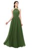 ColsBM Irene Garden Green Bridesmaid Dresses Sleeveless Halter Criss-cross Straps Sexy A-line Sash
