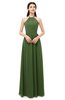 ColsBM Irene Garden Green Bridesmaid Dresses Sleeveless Halter Criss-cross Straps Sexy A-line Sash