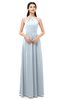 ColsBM Irene Illusion Blue Bridesmaid Dresses Sleeveless Halter Criss-cross Straps Sexy A-line Sash