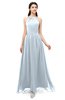 ColsBM Irene Illusion Blue Bridesmaid Dresses Sleeveless Halter Criss-cross Straps Sexy A-line Sash