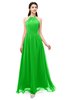 ColsBM Irene Jasmine Green Bridesmaid Dresses Sleeveless Halter Criss-cross Straps Sexy A-line Sash